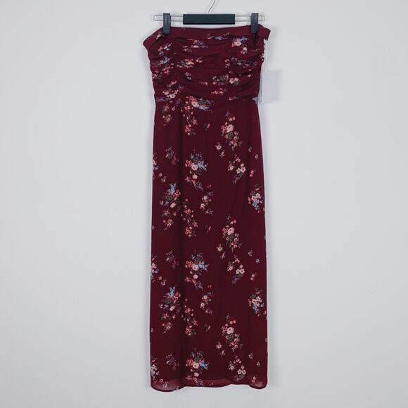 NWT Reformation Lore Rosaline Strapless Midi Dress Size 8 - Picture 3 of 7